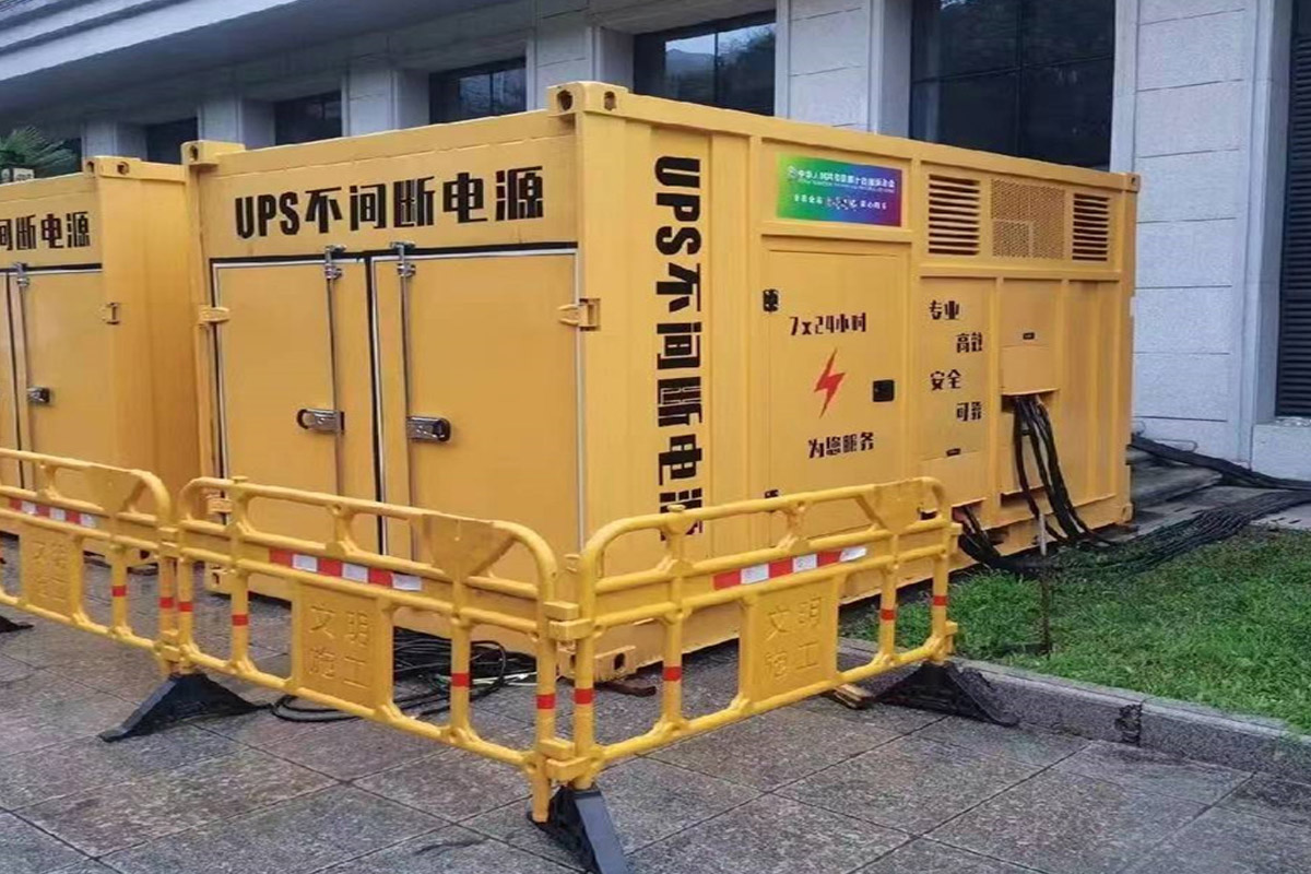 新余发电机租赁施工现场